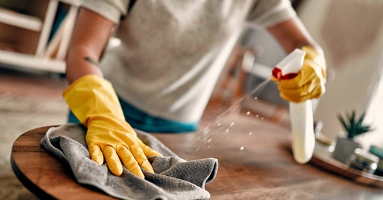 cleaning house